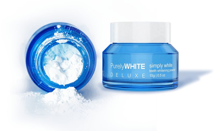 PurelyWHITE Deluxe teeth whitening powder jars